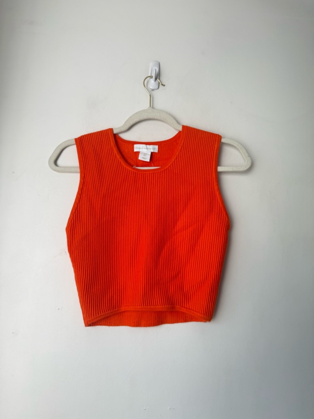 House of Harlow 1960 Ribbed Orange Tank Crop Top